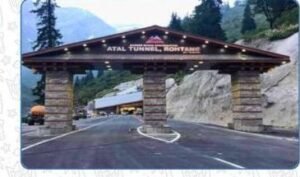 Atal Tunnel drive on the Manali Kasol tour package from Ahmedabad