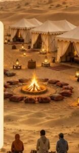 Jaisalmer desert camp evening, Jaisalmer tour package from Ahmedabad