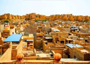 Sam Sand Dunes camel safari at sunset, Jaisalmer tour from Ahmedabad